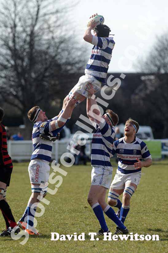 Tynedale's wins the lineout against Blackheath, National League Division 1, Tynedale Park, Corbridge, Northumberland.